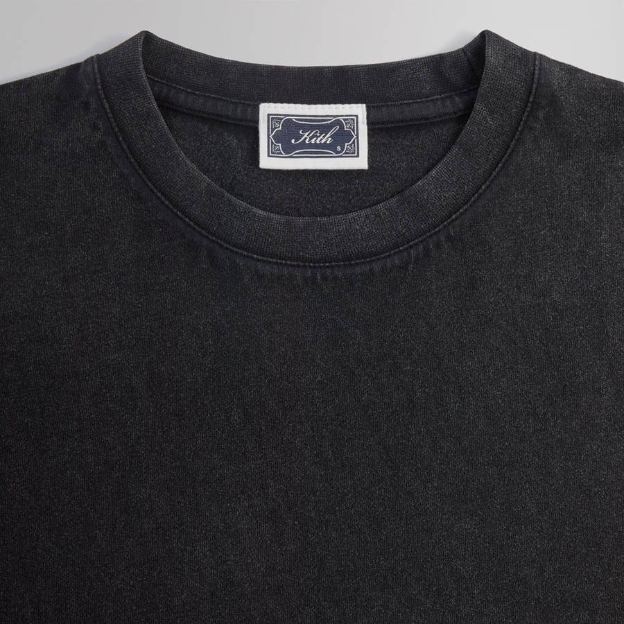 Black Men Kith Sueded Jersey Bishop T-Shirt | 5641-ZKPBH