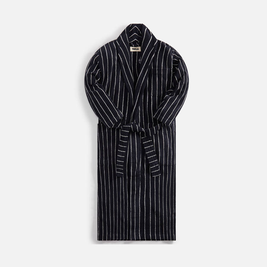 Black Men Kith Tekla Classic Bathrobe Underwear | 0894-QEXFM