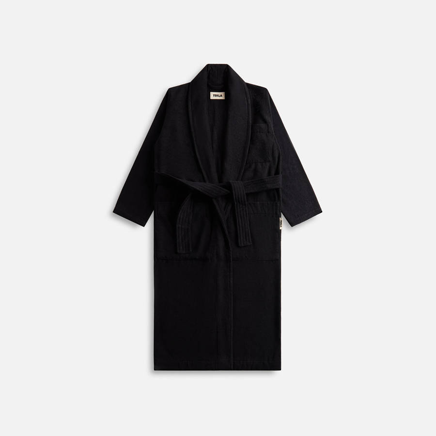 Black Men Kith Tekla Classic Bathrobe Underwear | 6387-UGNBY