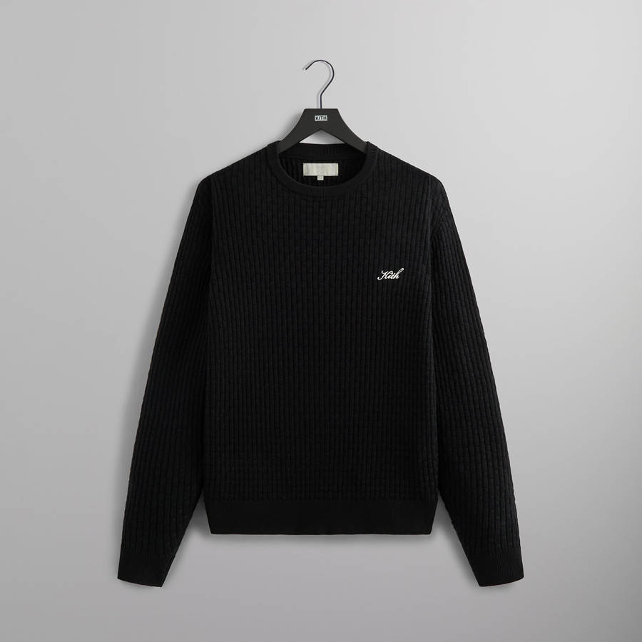 Black Men Kith Tilden Crewneck Sweatshirts | 5132-VJZKR