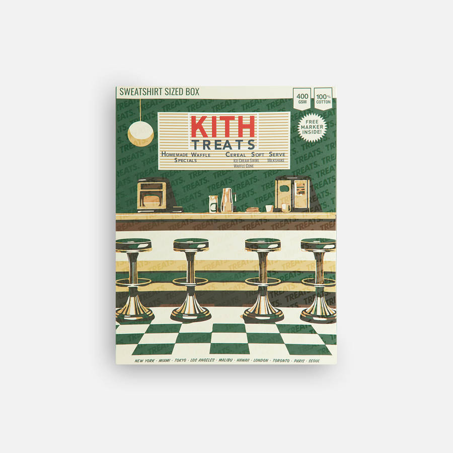 Black Men Kith Treats Waffle Butter Nelson Crewneck Sweatshirts | 2568-FEIGC