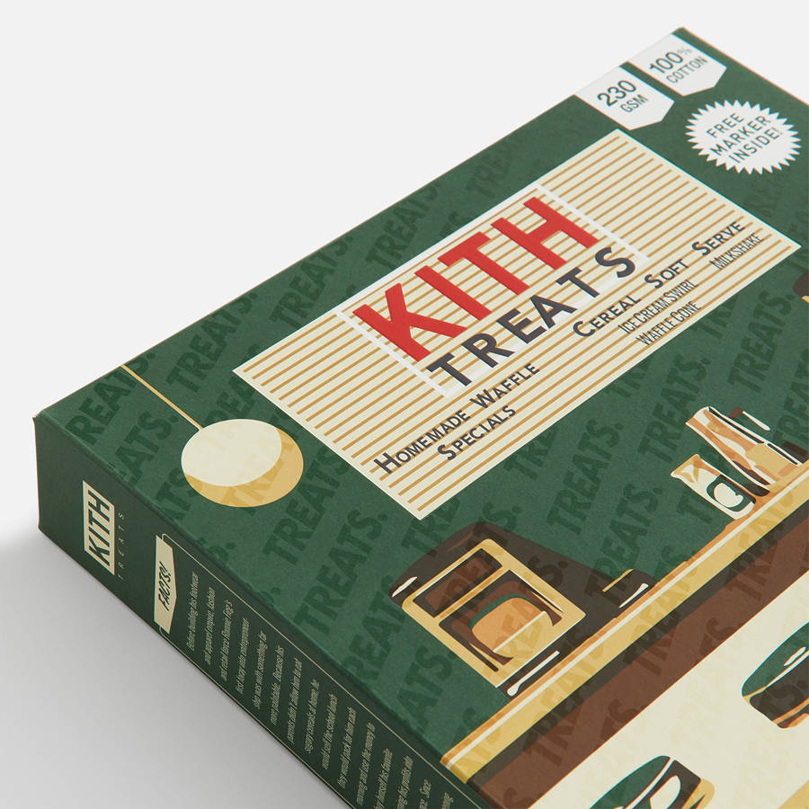 Black Men Kith Treats Waffle Toaster Vintage Shirts | 8349-IVTLB