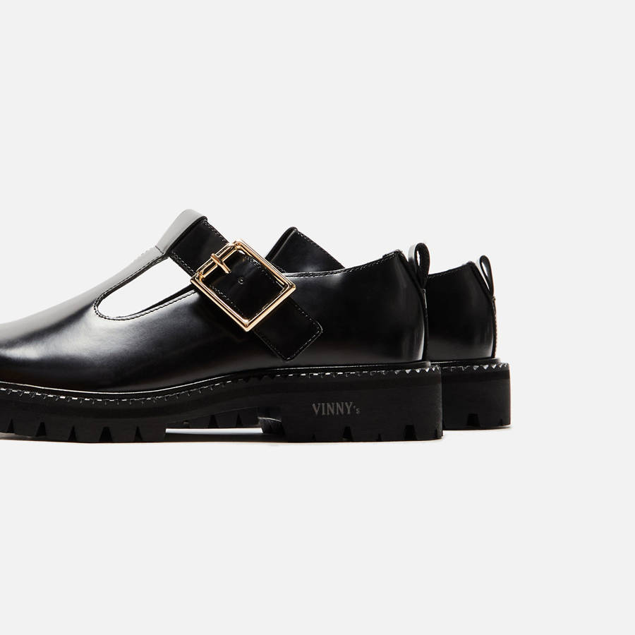 Black Men Kith VINNY's Maree T-Strap Derby | 1463-UNZWI