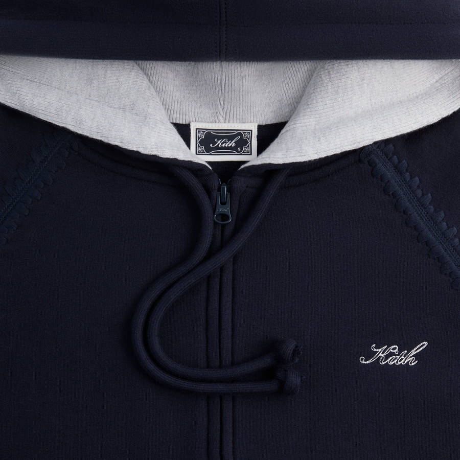 Black Men Kith Vale Raglan Full Zip Hoodie | 4138-GEVDY