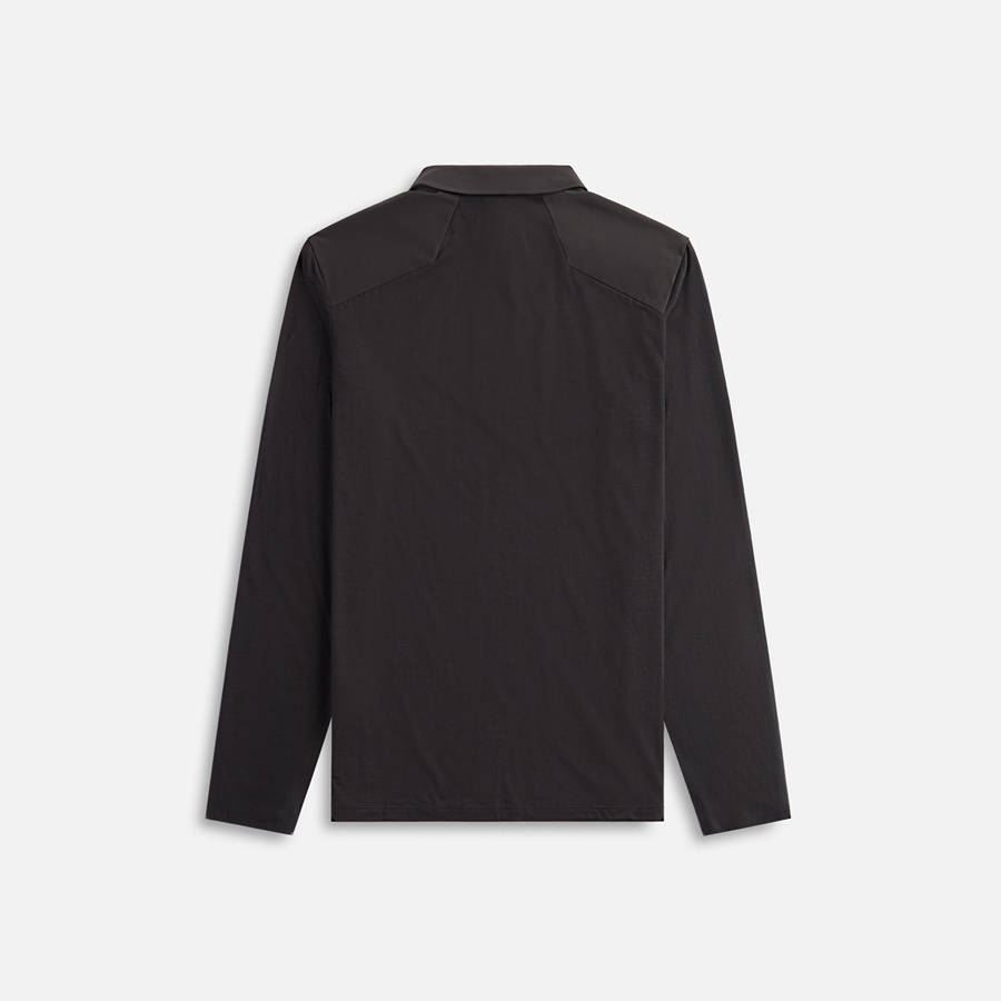 Black Men Kith Veilance Frame Long Sleeve Polo Shirts | 2315-HIAOV