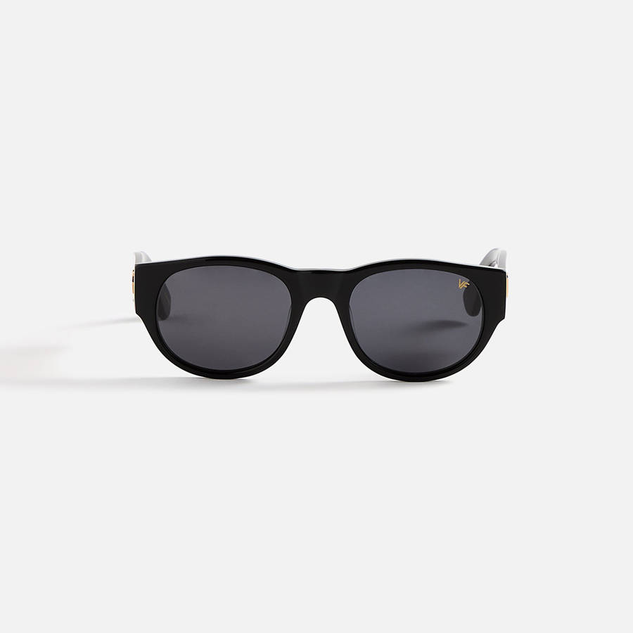 Black Men Kith Vintage Frames Telly Black Acetate Sunglasses | 9846-BSRQK