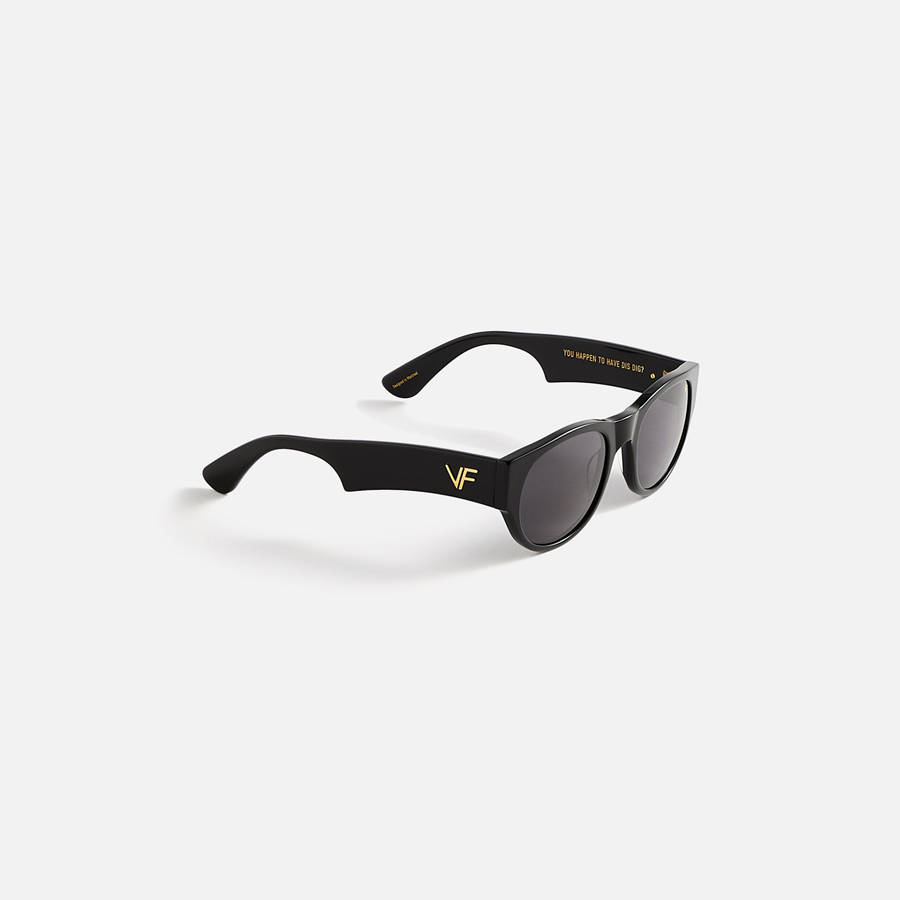 Black Men Kith Vintage Frames Telly Black Acetate Sunglasses | 9846-BSRQK
