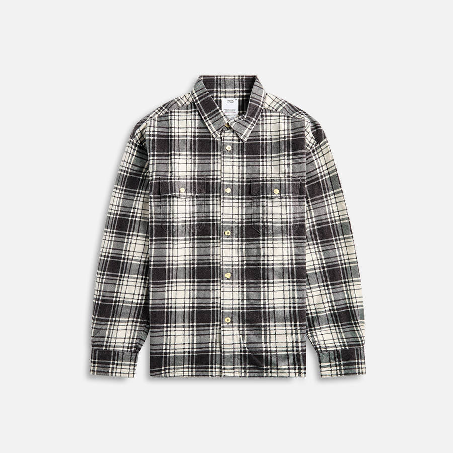 Black Men Kith Visvim Pioneer Check Long Sleeve Shirts | 3965-GWFQC