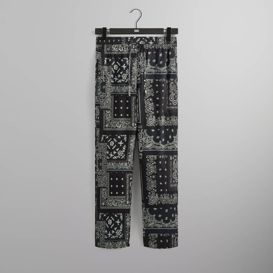 Black Men Kith Washed Cotton Bandana Barrow Pants | 5267-DXTUF