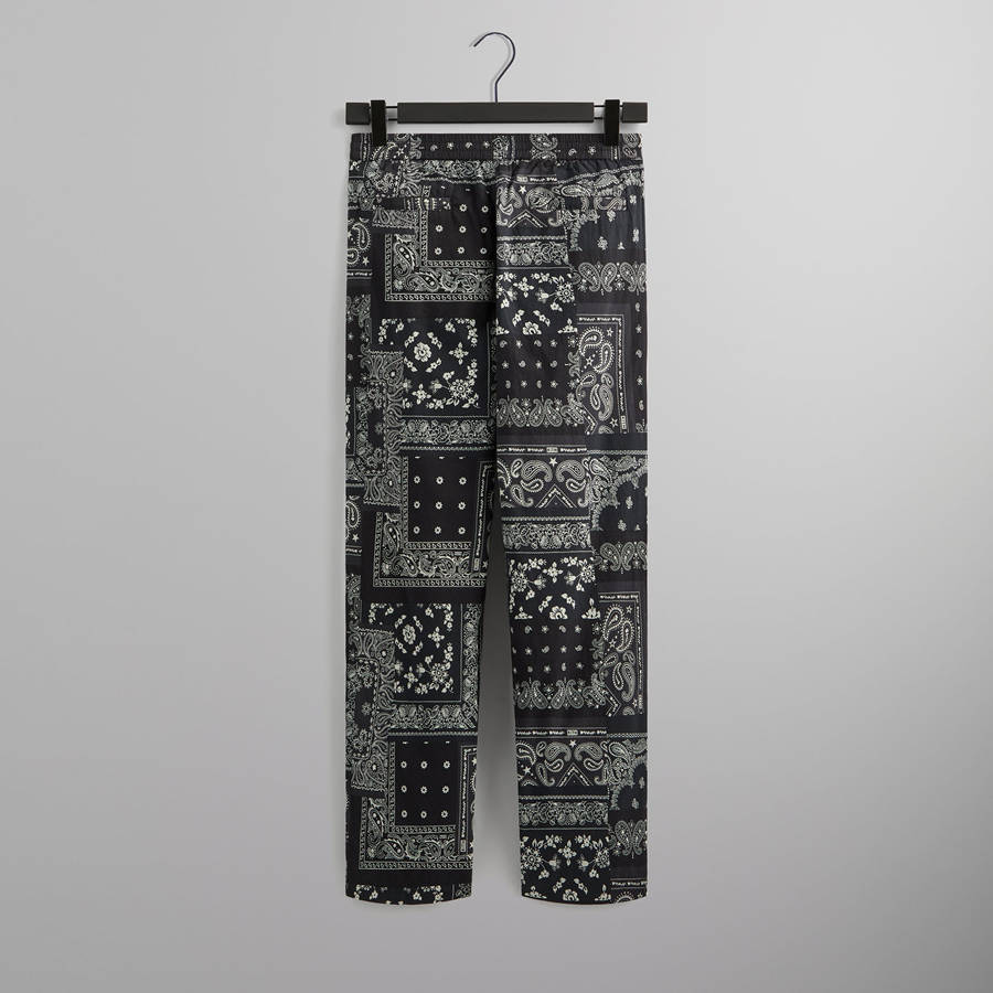 Black Men Kith Washed Cotton Bandana Barrow Pants | 5267-DXTUF