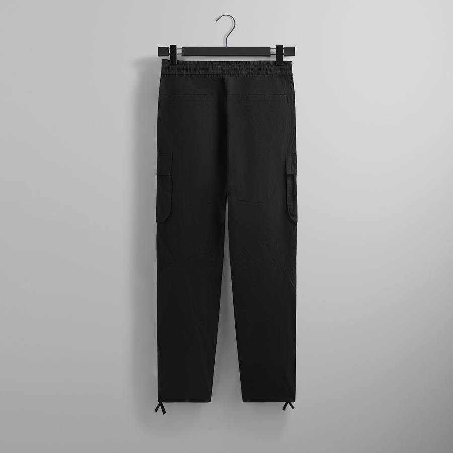 Black Men Kith Wrinkle Nylon Bristol Cargo Pants | 0574-FRXBL