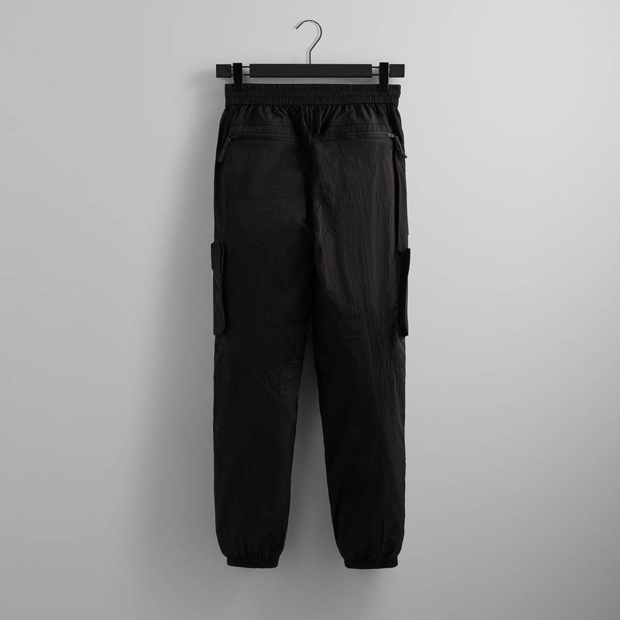 Black Men Kith Wrinkle Nylon Chauncey Cargo Pants | 7916-OGXQW