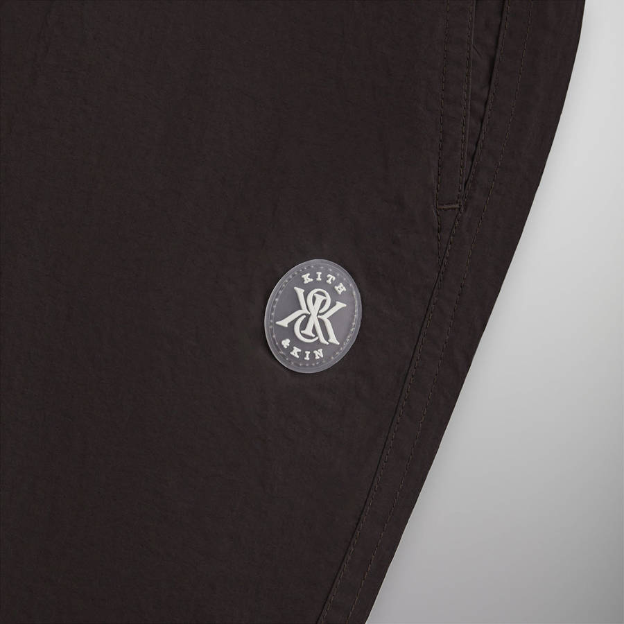 Black Men Kith Wrinkle Nylon Elias Pants | 1325-NFLAS