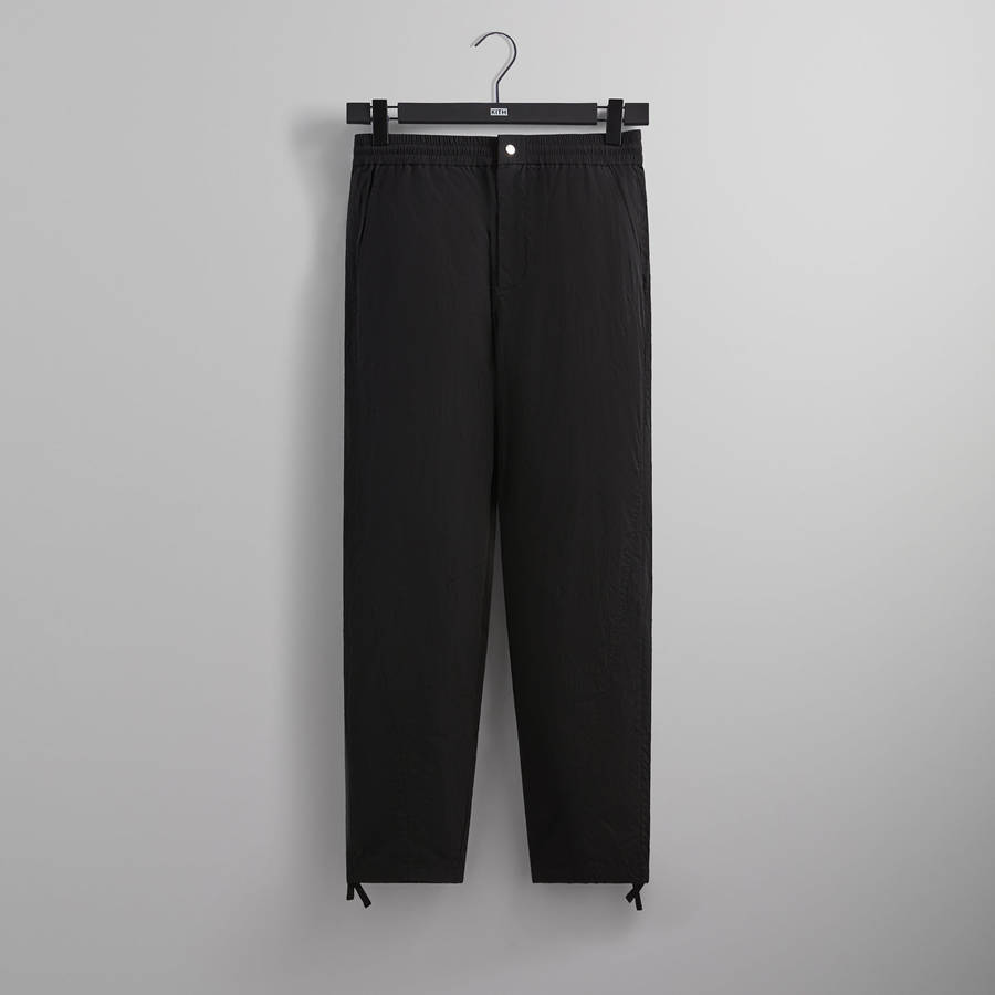 Black Men Kith Wrinkle Nylon Mercer 8 Pants | 1567-RBOFZ