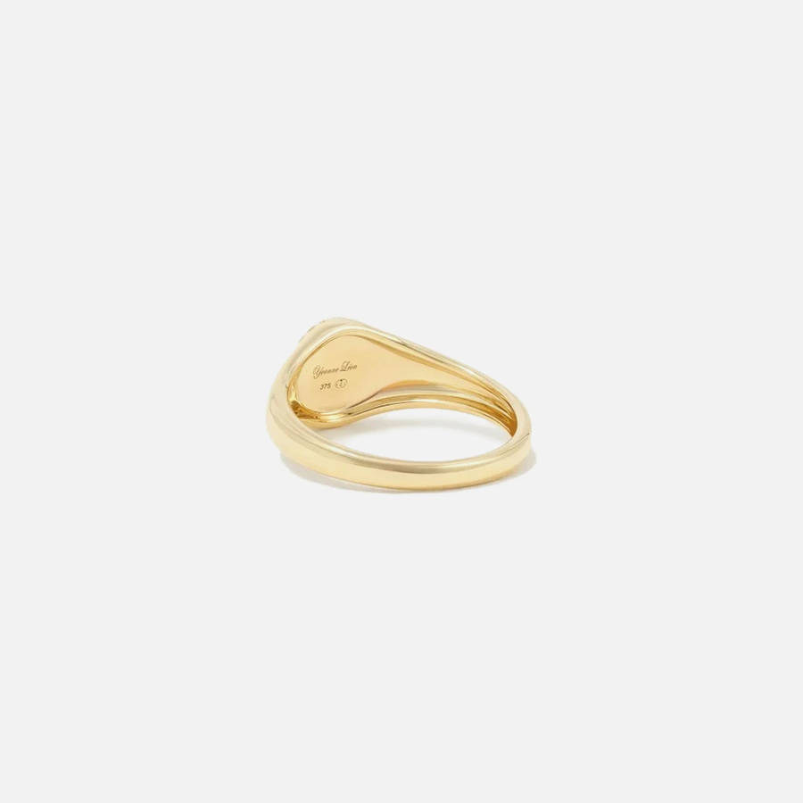 Black Men Kith Yvonne Leon Baby Signet Ring With Diamond Jewelry | 0549-UYBQH
