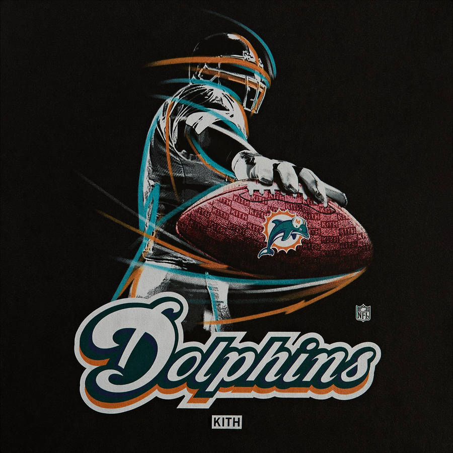 Black Men Kith and '47 for the NFL: Dolphins Vintage Long Sleeve T-Shirt | 8945-GTFZS