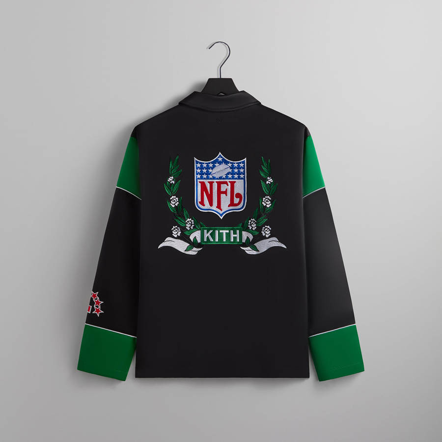 Black Men Kith and '47 for the NFL: Jets Kieran Coaches Jackets | 3809-LNAID