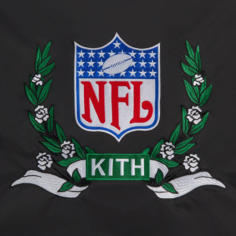 Black Men Kith and '47 for the NFL: Jets Kieran Coaches Jackets | 3809-LNAID