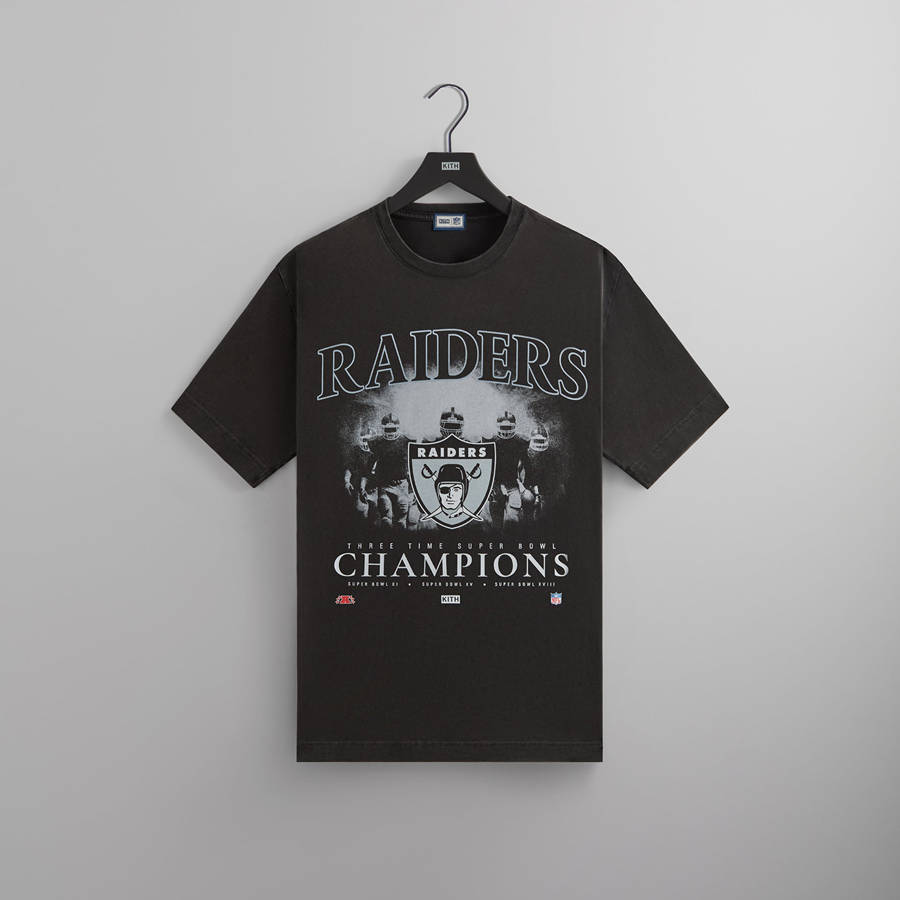 Black Men Kith and '47 for the NFL: Raiders Vintage T-Shirt | 1274-QWHKV