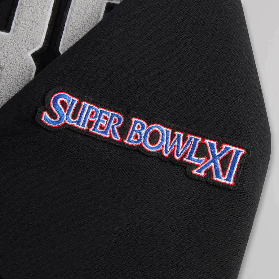 Black Men Kith and '47 for the NFL: Raiders Nelson Hoodie Sweatshirts | 6048-KJPYC