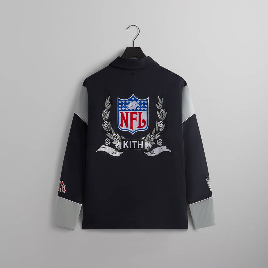 Black Men Kith and '47 for the NFL: Raiders Kieran Coaches Jackets | 8076-TCGKS