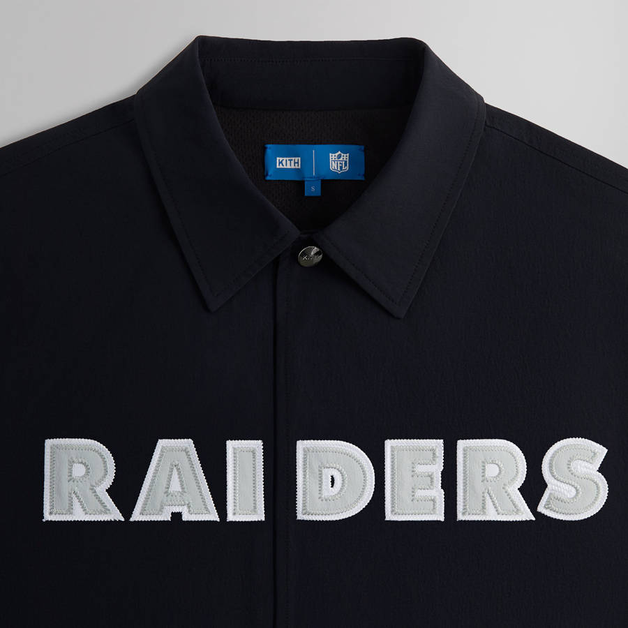 Black Men Kith and '47 for the NFL: Raiders Kieran Coaches Jackets | 8076-TCGKS