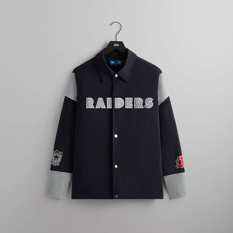Black Men Kith and \'47 for the NFL: Raiders Kieran Coaches Jackets | 8076-TCGKS