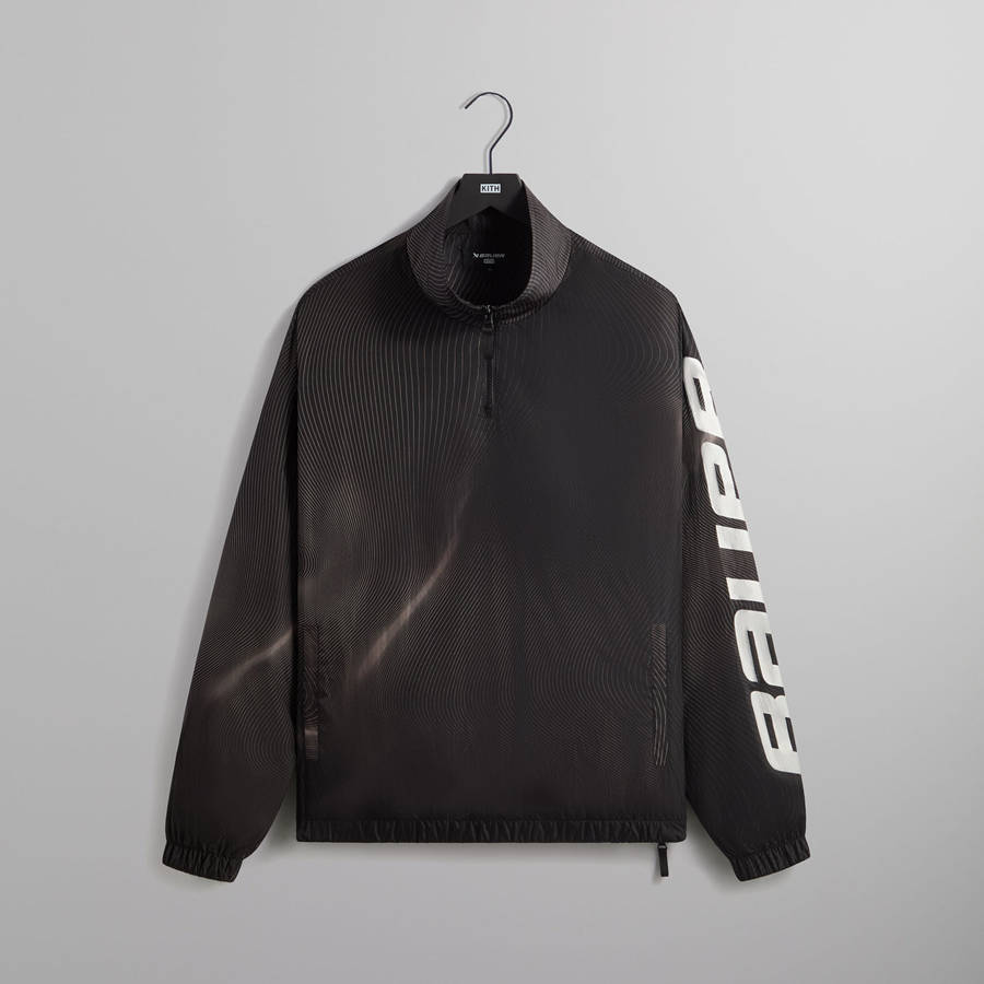 Black Men Kith and Bauer for the New York Rangers Nylon Quarter Zip Sweatshirts | 1394-OKRIJ
