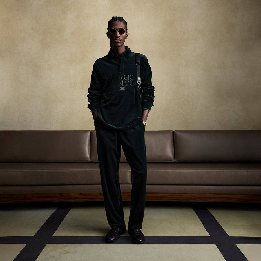 Black Men Kith and Giorgio Armani Elmhurst Pants | 3124-DQUMW