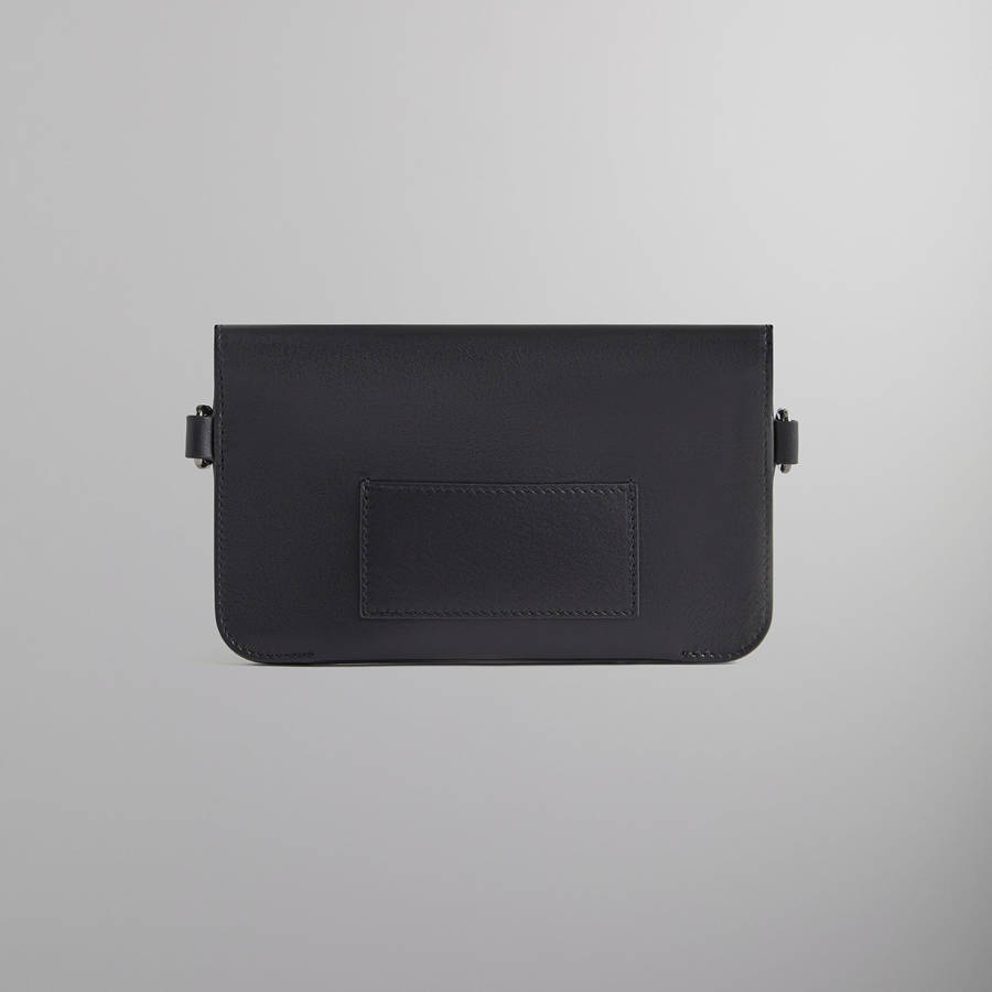 Black Men Kith and Giorgio Armani Leather Double Pouch Bags | 5328-YVNJG