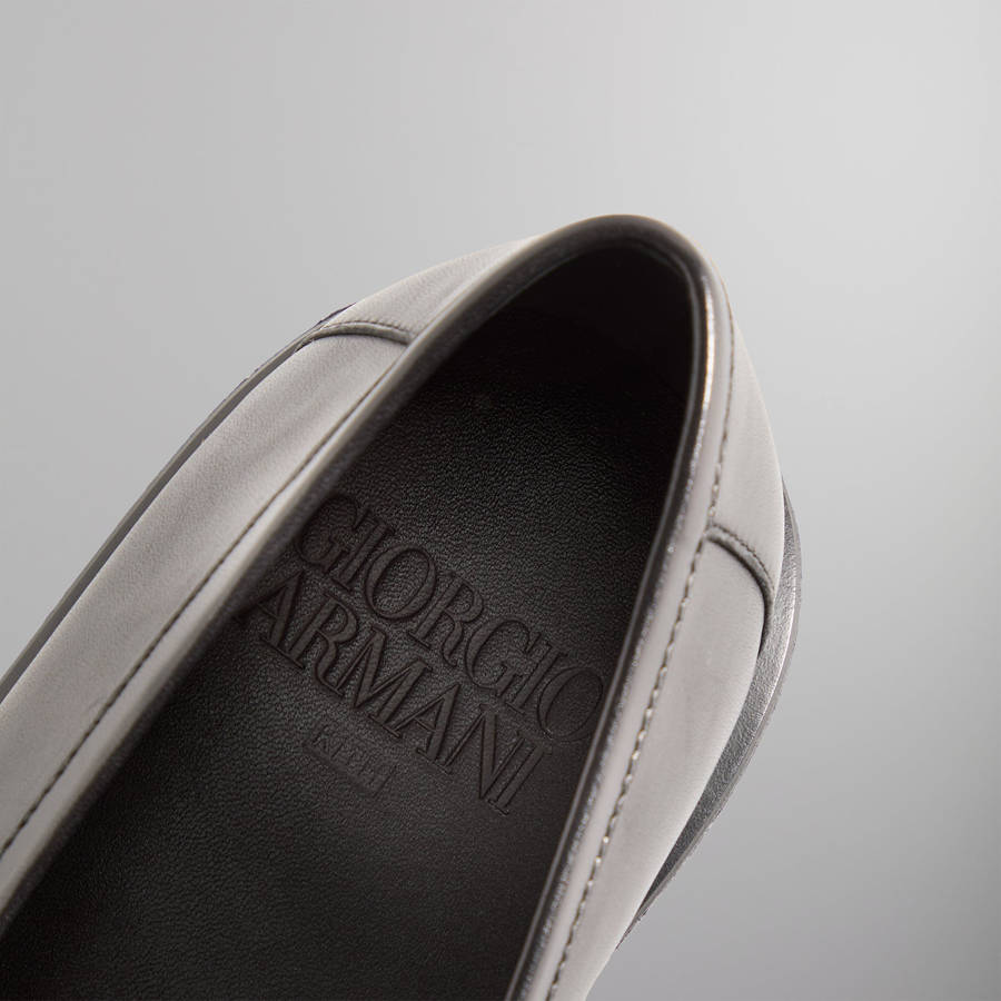 Black Men Kith and Giorgio Armani Logo Loafers | 7260-ULICE