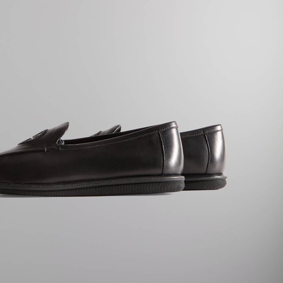 Black Men Kith and Giorgio Armani Logo Loafers | 7260-ULICE