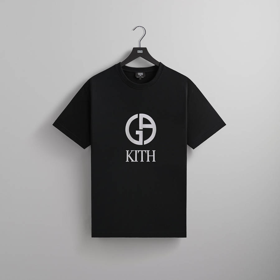 Black Men Kith and Giorgio Armani T-Shirt | 0983-IFCUJ