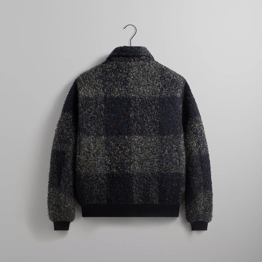 Black Men Kith and Kin Boucle Check Hawthorne Flight Jackets | 9253-FNMJQ