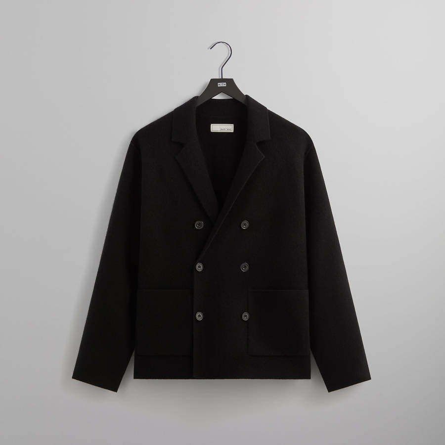 Black Men Kith and Kin Cashmere Raya Double Breasted Blazer Jackets | 2701-DRGCT