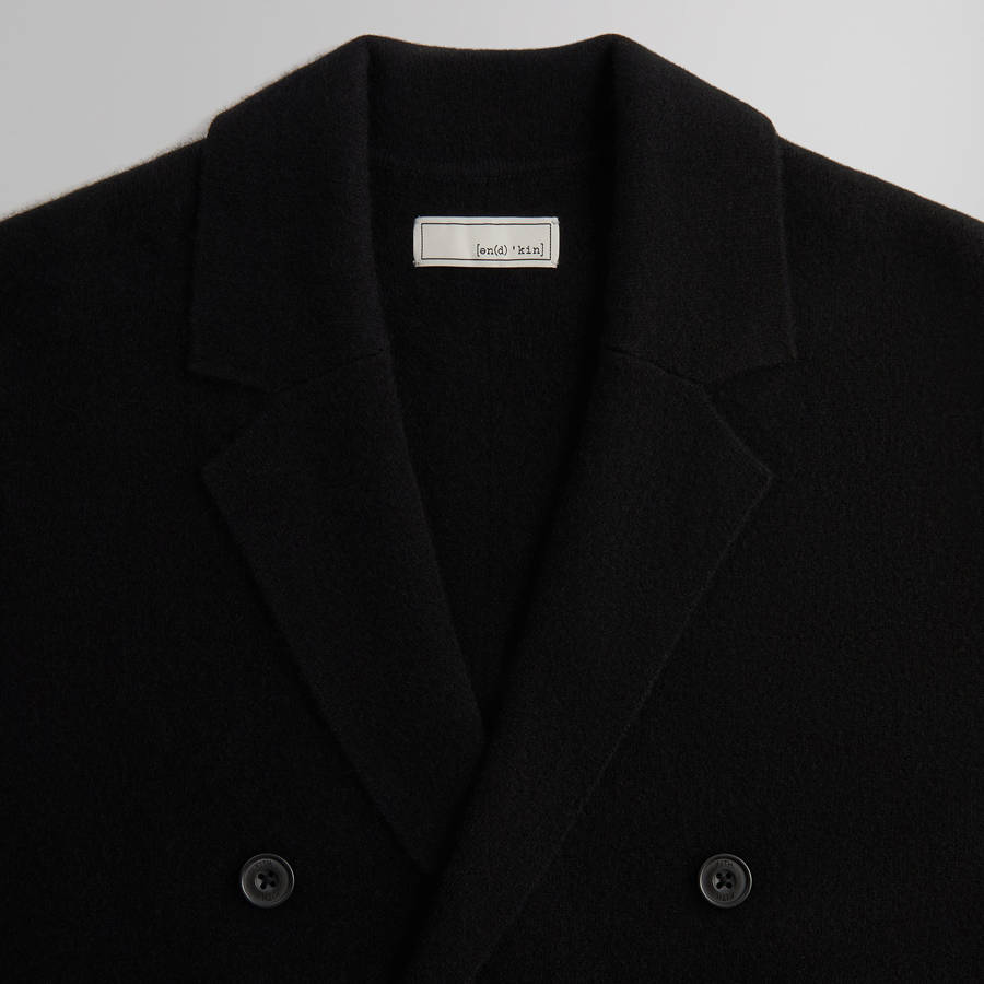 Black Men Kith and Kin Cashmere Raya Double Breasted Blazer Jackets | 2701-DRGCT