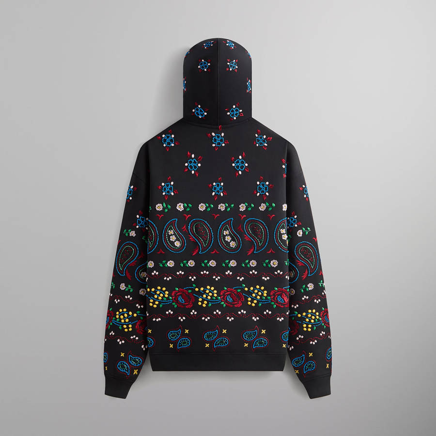 Black Men Kith and Kin Paisley Floral Williams III Hoodie | 6840-VTCBI