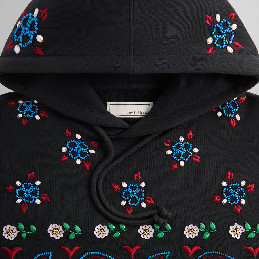 Black Men Kith and Kin Paisley Floral Williams III Hoodie | 6840-VTCBI