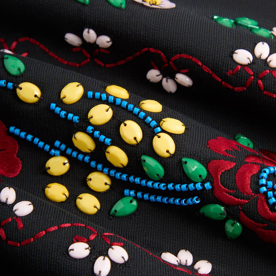Black Men Kith and Kin Paisley Floral Williams III Hoodie | 6840-VTCBI