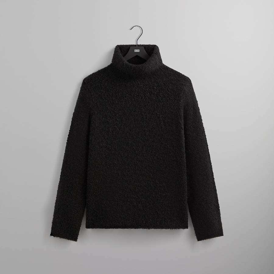Black Men Kith and Kin Speckled Boucle Walker Turtleneck Shirts | 0297-SVBKA