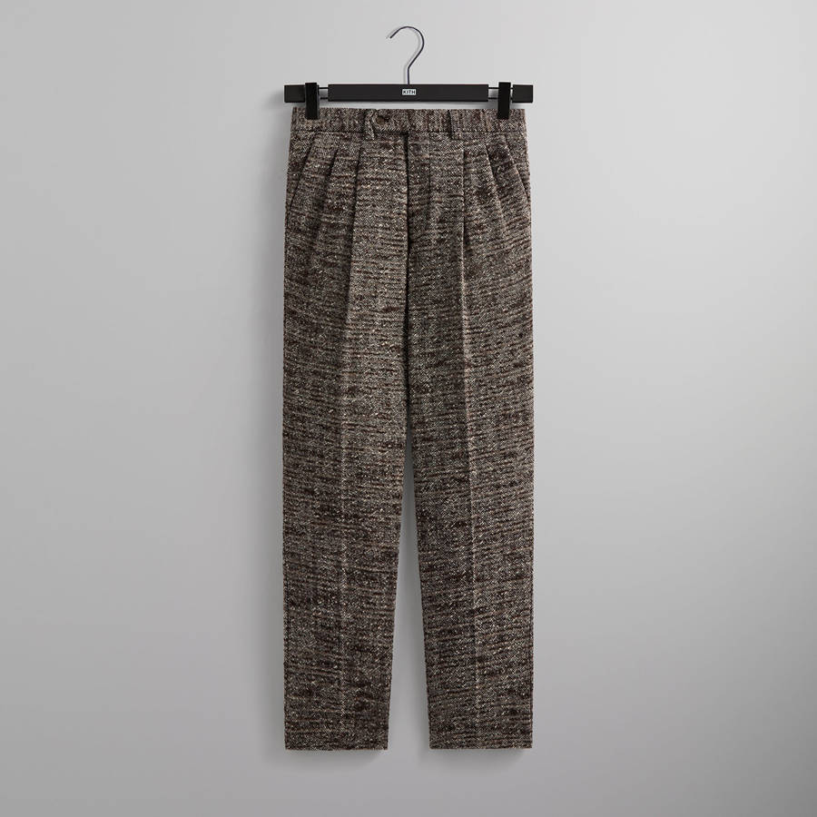 Black Men Kith and Kin Tweed Kylan Pleated Pants | 0498-PUGCT