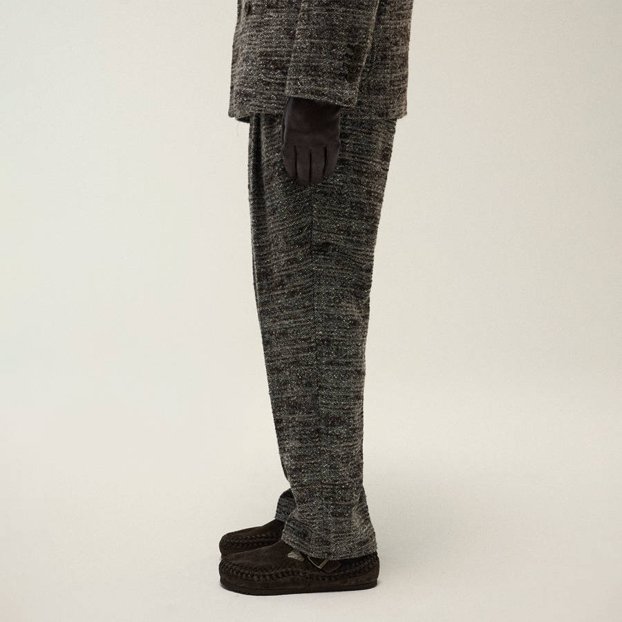 Black Men Kith and Kin Tweed Kylan Pleated Pants | 0498-PUGCT