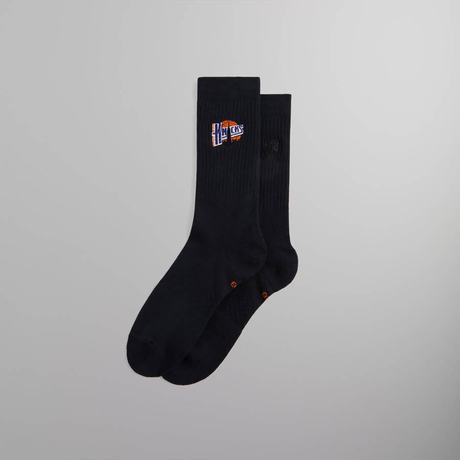 Black Men Kith and Stance for the New York Knicks New York City Crew Socks | 1864-TYASN