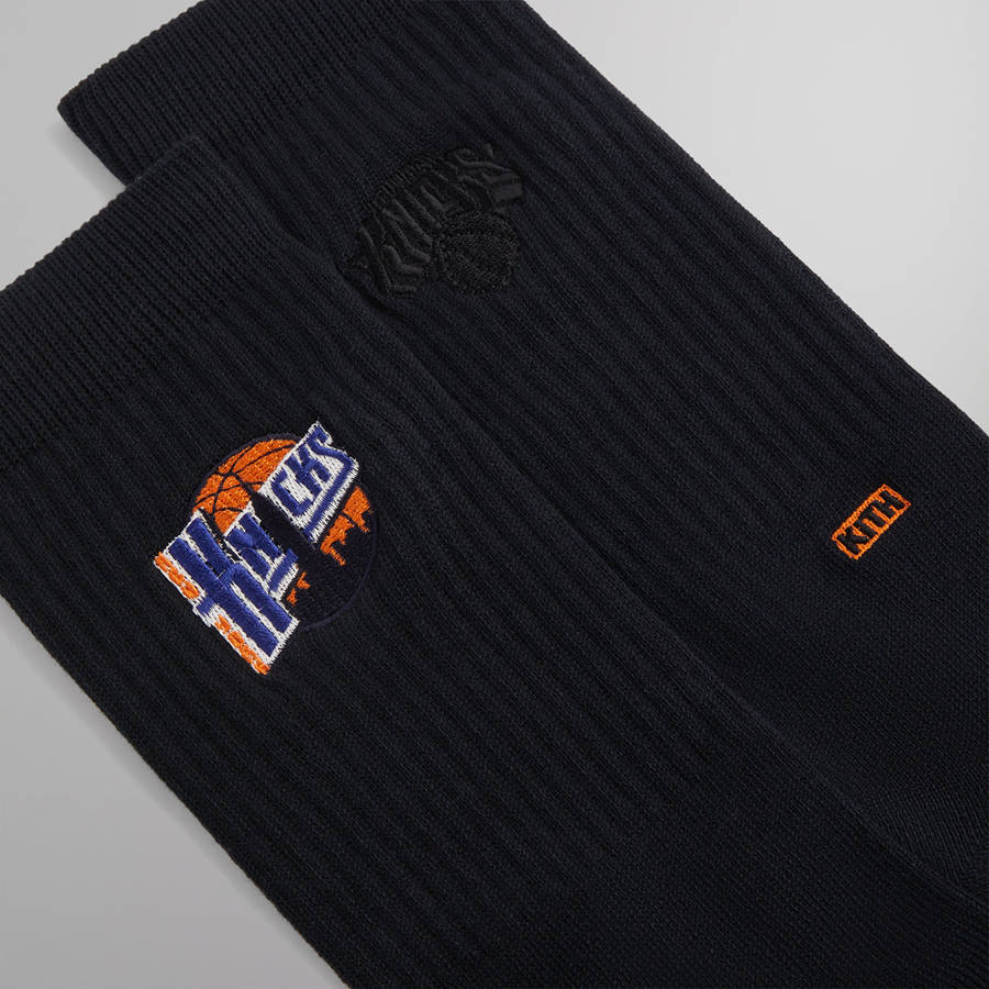 Black Men Kith and Stance for the New York Knicks New York City Crew Socks | 1864-TYASN