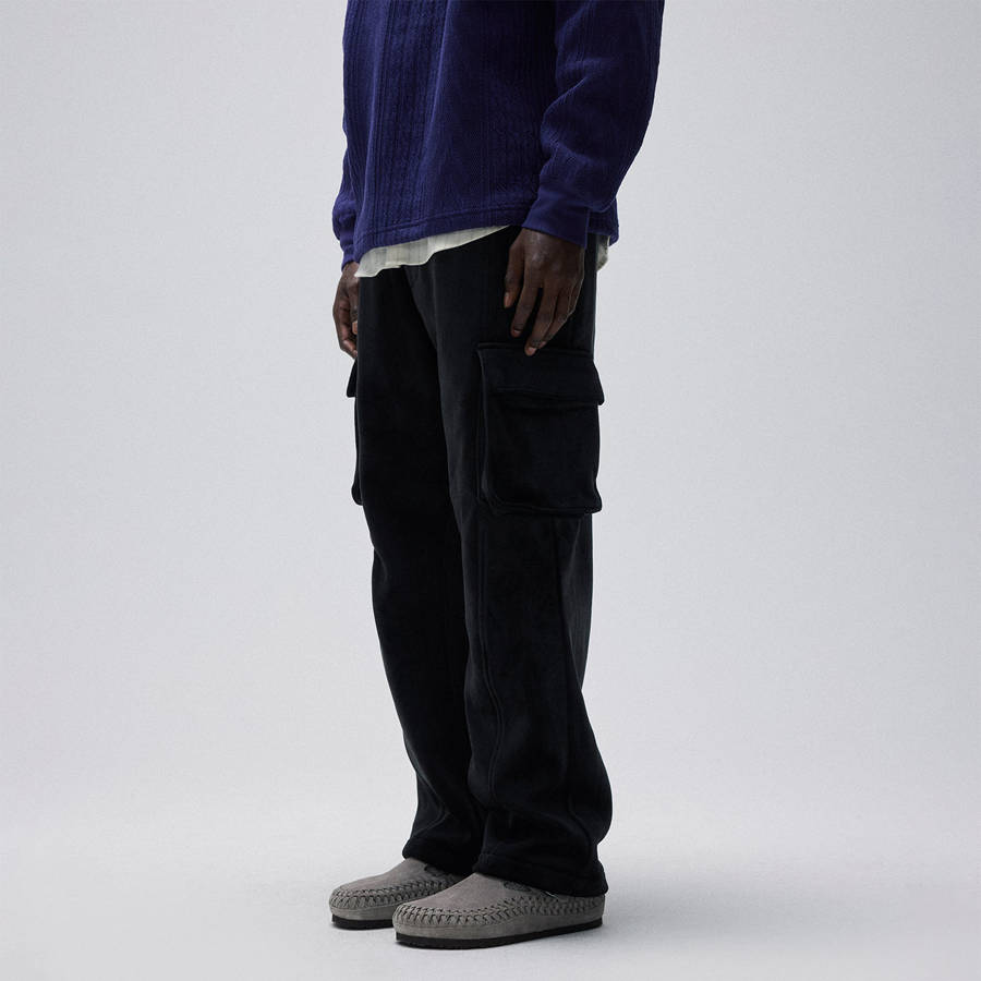 Black Men Kith for BMW Bonded Velour Bristol Cargo Pants | 5867-XOLTZ