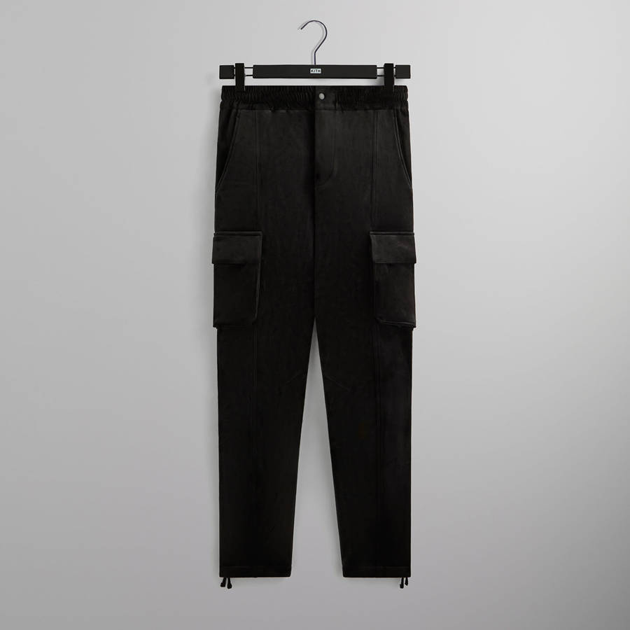 Black Men Kith for BMW Bonded Velour Bristol Cargo Pants | 5867-XOLTZ