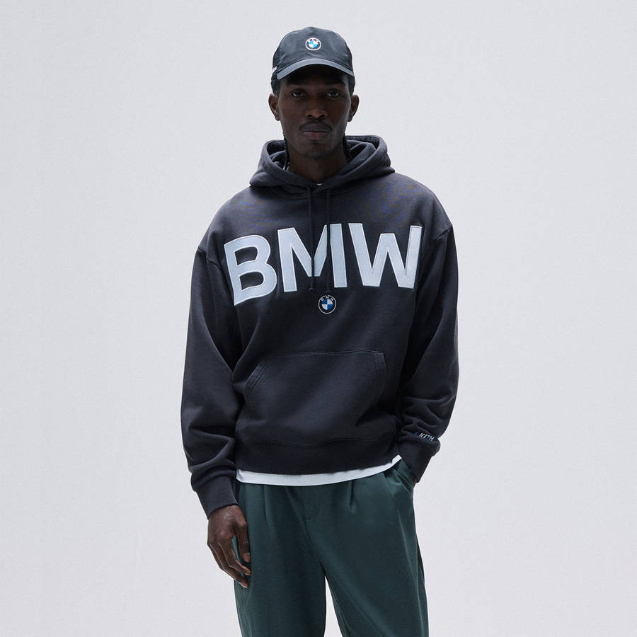 Black Men Kith for BMW Jumbo Vintage Nelson Hoodie | 1680-PHADX