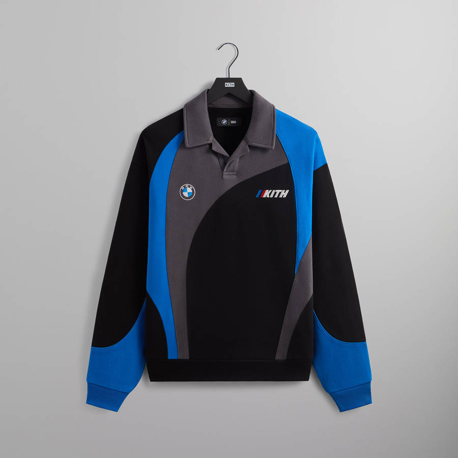 Black Men Kith for BMW Nelson Rugby Shirts | 6295-ADEZO