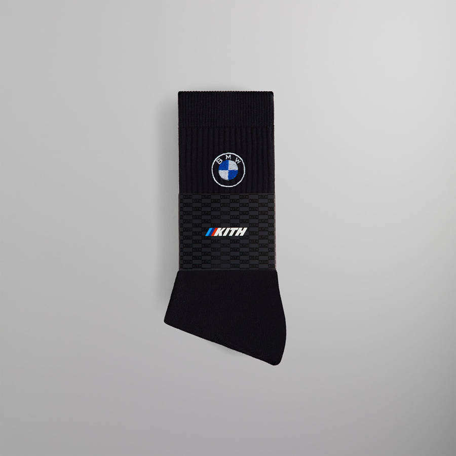 Black Men Kith for BMW Rondel Crew Socks | 3086-GNLXZ
