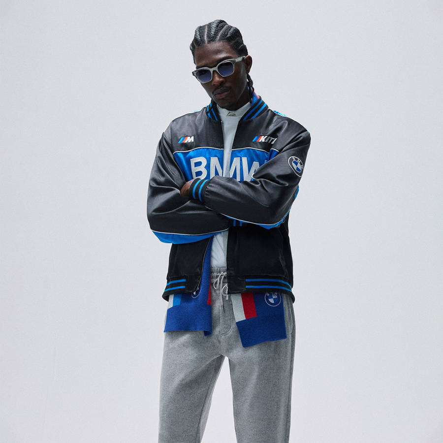 Black Men Kith for BMW Souvenir Moto Jackets | 9374-SFVGQ